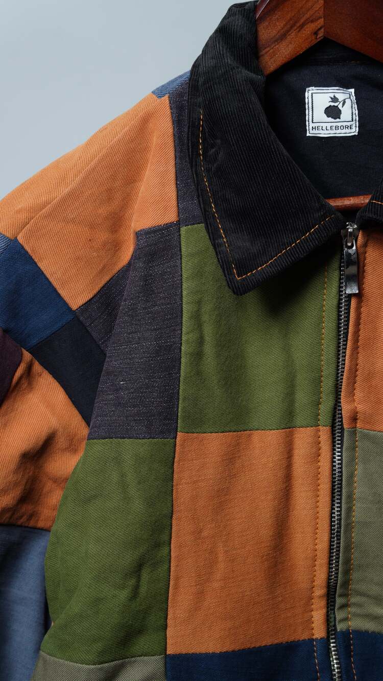 Upcycled Patchwork Jacket Size L - Picture 3 of 7